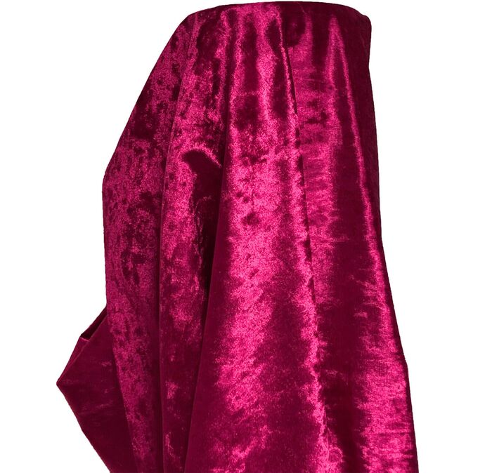 Premium Crushed Velvet Fabric Hot Pink