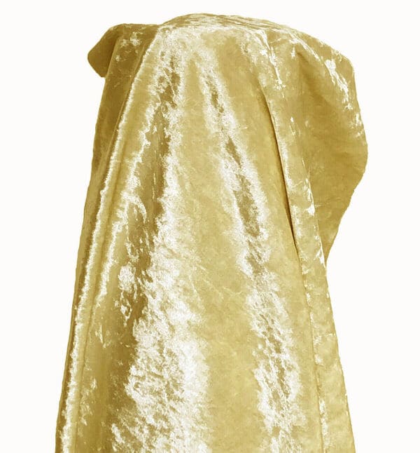 Premium Crushed Velvet Fabric Gold