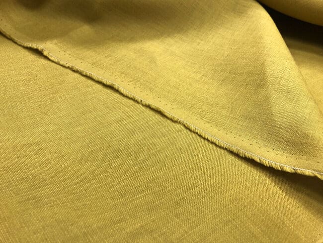 100% Pure Linen Fabric Flax Linen Mustard