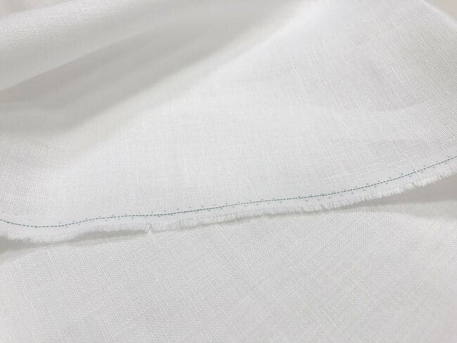 100% Pure Linen Fabric Flax Linen White