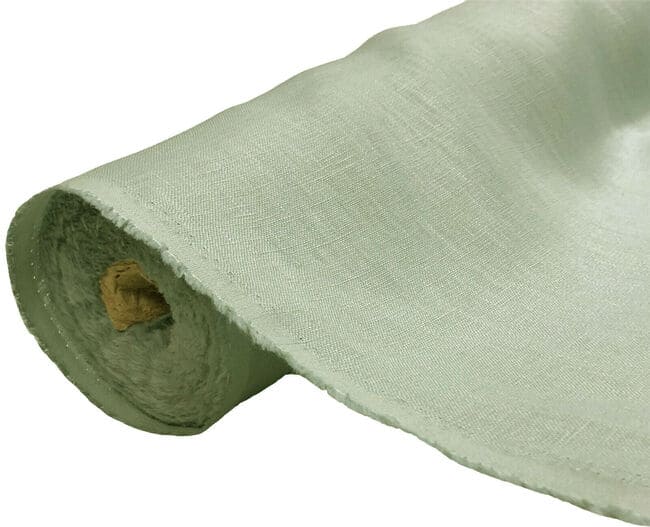 100% Pure Linen Fabric Flax Linen Sage Green