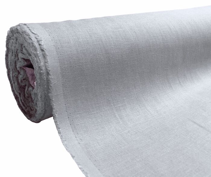 100% Pure Linen Fabric Flax Linen Light Grey