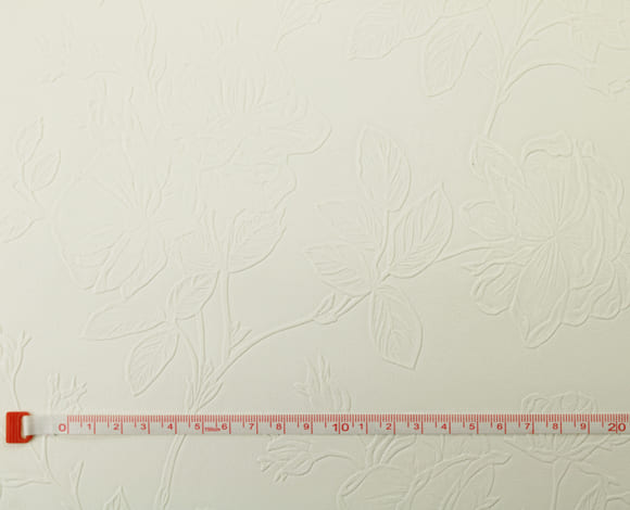 Floral Faux Leather Fabric Waterproof Light Cream