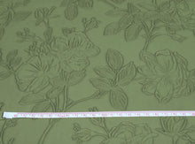 Floral Faux Leather Fabric Waterproof Sage Green