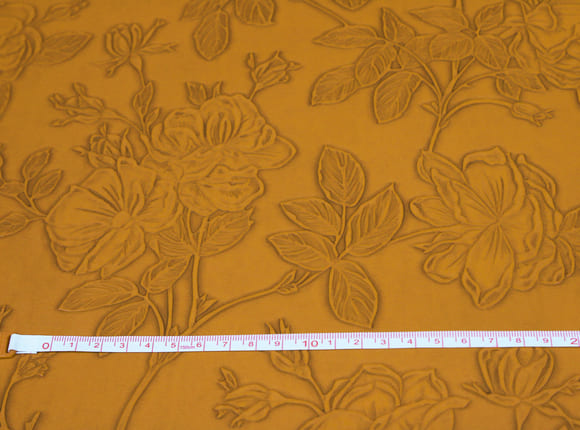 Floral Faux Leather Fabric Waterproof Tan