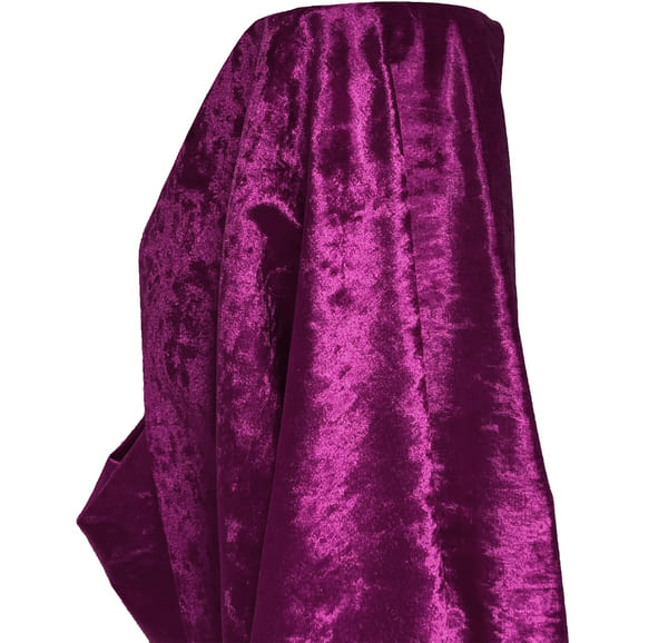 Premium Crushed Velvet Fabric Purple
