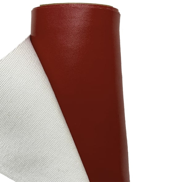 Faux Leather Fabric Waterproof Dark Maroon