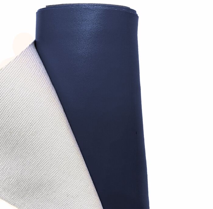 Faux Leather Fabric Waterproof Navy Blue