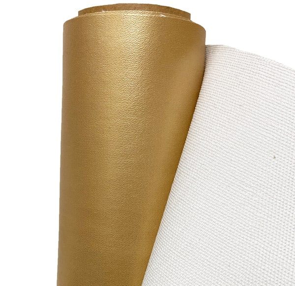 Faux Leather Fabric Waterproof Shiny Gold