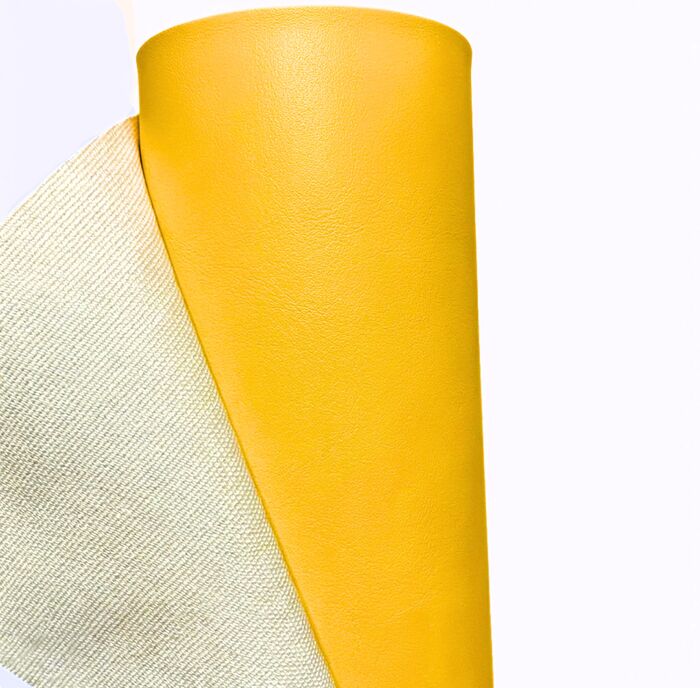 Faux Leather Fabric Waterproof Lemon