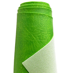 Heavy Duty Faux Leather Fabric Grained Green