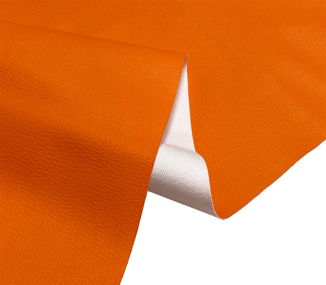 Grained Heavy Duty Waterproof Textured Leatherette Bright Orange