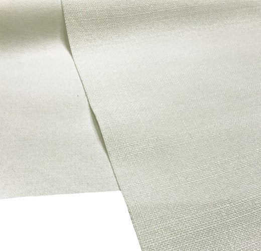 Plain Soft Linen Look Fabric Off White