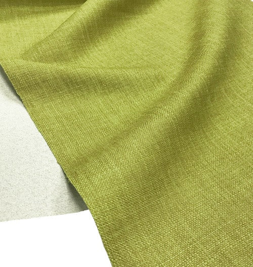 Plain Soft Linen Look Fabric Lime Green