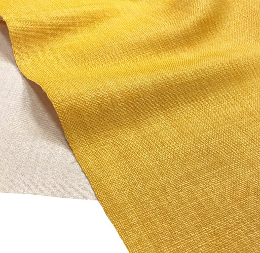 Plain Soft Linen Look Fabric Yellow