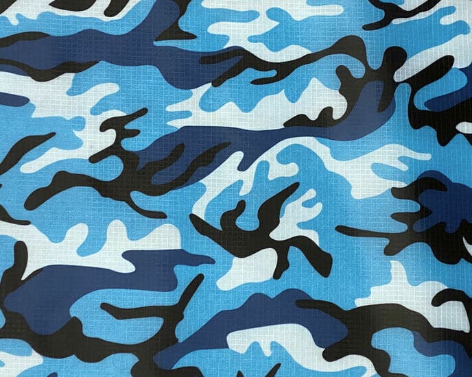 Waterproof Fabric Camo Ripstop 4oz Urban Blue