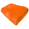 soft mink blanket throws colour orange