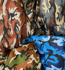 Waterproof Fabric Camo Ripstop Material 4oz Army Camouflage - 150cm Wide