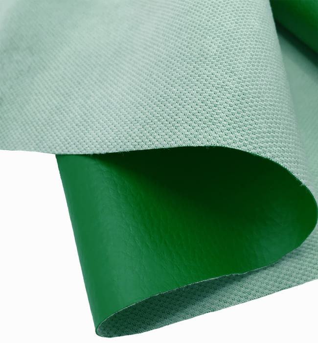 Grained Heavy Duty Waterproof Textured Leatherette Bottle Green