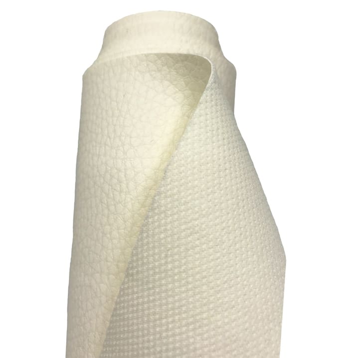 Grained Heavy Duty Waterproof Textured Leatherette Light Cream