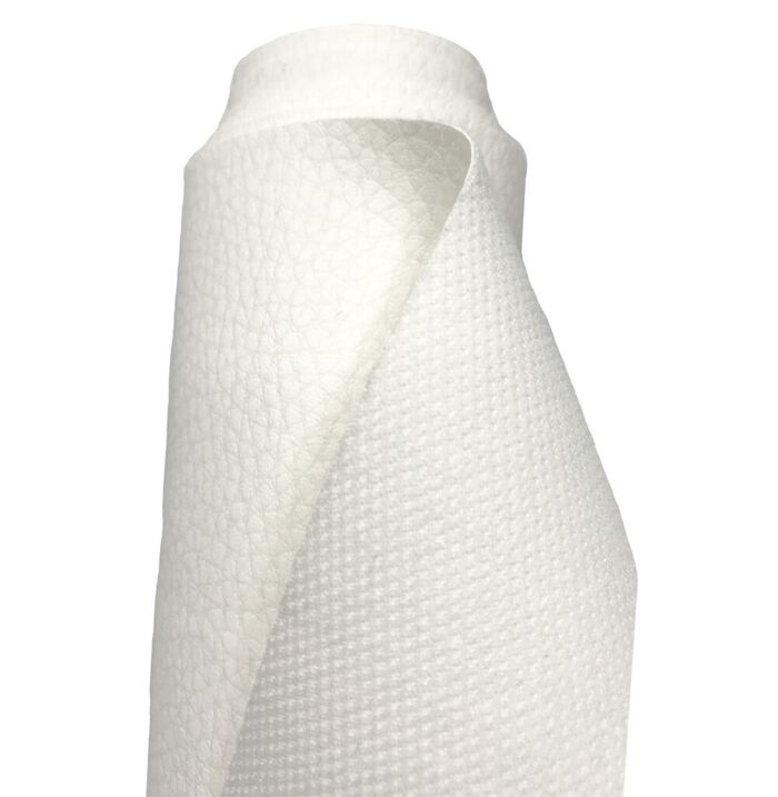 Grained Heavy Duty Waterproof Textured Leatherette Ivory