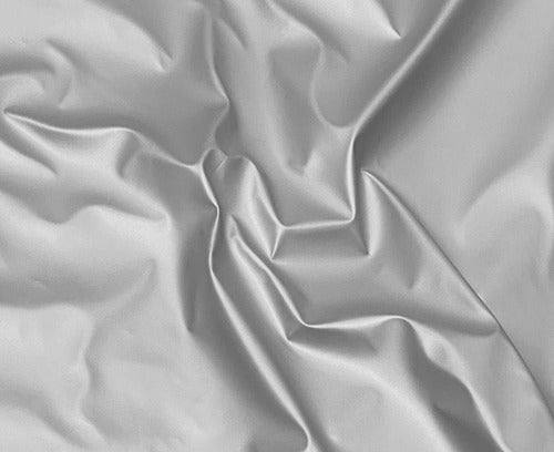 Soft Faux Leather Spandex Stretch Smooth Matte Silver