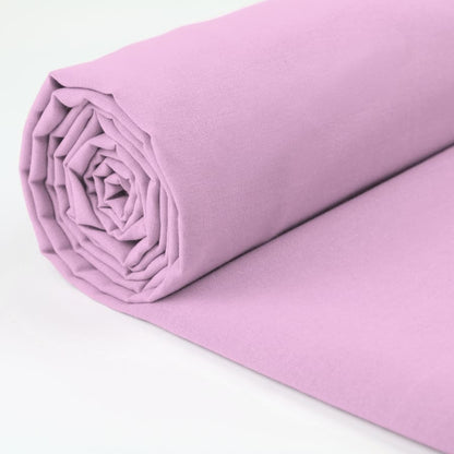 100% Cotton Fabric - 60 Inch 150cm Wide - Plain Cotton Fabric by The Metre - Ideal for Quilting, Sewing, Dressmaking, Curtain Linings, Totes, Bedding, Pillowcases - Lilac