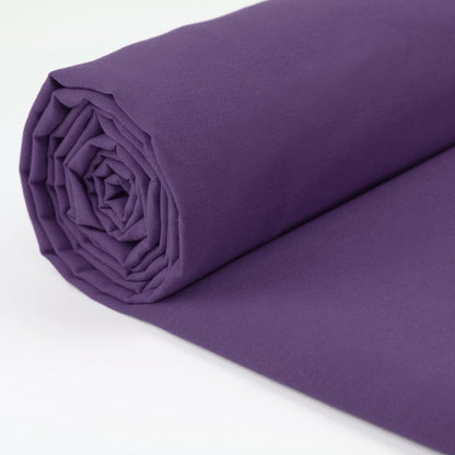 100% Cotton Fabric - 60 Inch 150cm Wide - Plain Cotton Fabric by The Metre - Ideal for Quilting, Sewing, Dressmaking, Curtain Linings, Totes, Bedding, Pillowcases - Purple