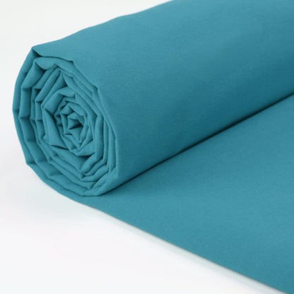 100% Cotton Fabric - 60 Inch 150cm Wide - Plain Cotton Fabric by The Metre - Ideal for Quilting, Sewing, Dressmaking, Curtain Linings, Totes, Bedding, Pillowcases - Teal