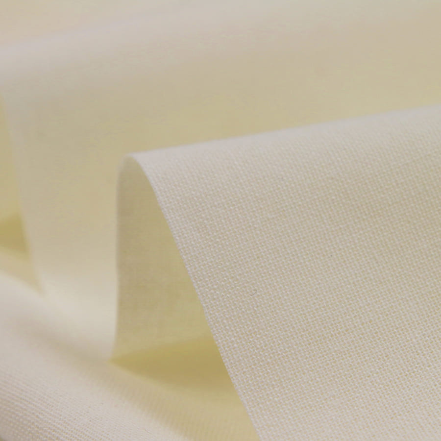 100% Cotton Fabric - 60 Inch 150cm Wide - Plain Cotton Fabric by The Metre - Ideal for Quilting, Sewing, Dressmaking, Curtain Linings, Totes, Bedding, Pillowcases - Ivory