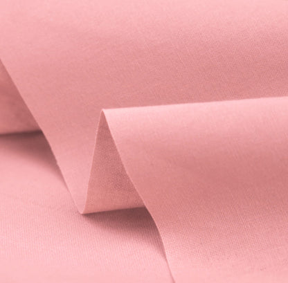 100% Cotton Fabric - 60 Inch 150cm Wide - Plain Cotton Fabric by The Metre - Ideal for Quilting, Sewing, Dressmaking, Curtain Linings, Totes, Bedding, Pillowcases - Light Pink