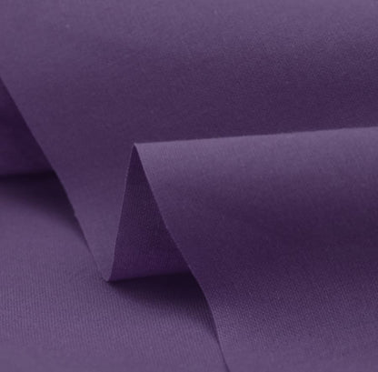 100% Cotton Fabric - 60 Inch 150cm Wide - Plain Cotton Fabric by The Metre - Ideal for Quilting, Sewing, Dressmaking, Curtain Linings, Totes, Bedding, Pillowcases - Purple