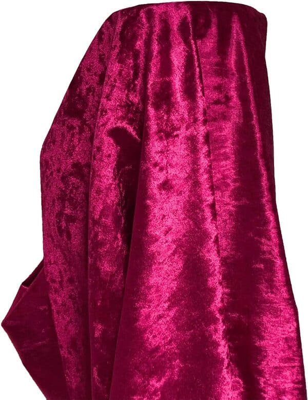 Premium Crushed Velvet Fabric Hot Pink