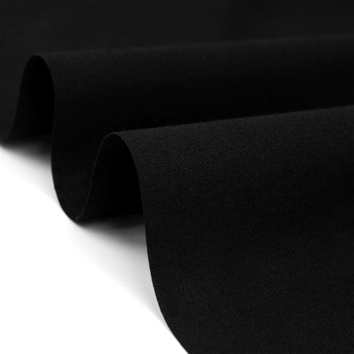 Black Calico Fabric by The Metre - 100% Cotton Craft Material 155 GSM Medium Weight - 150cm 60" Wide