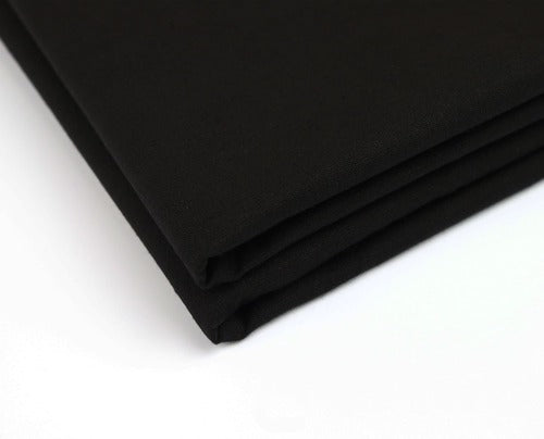 Black Calico Fabric by The Metre - 100% Cotton Craft Material 155 GSM Medium Weight - 150cm 60" Wide