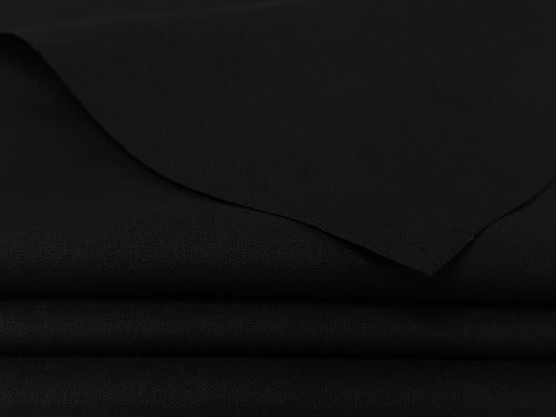 Black Calico Fabric by The Metre - 100% Cotton Craft Material 155 GSM Medium Weight - 150cm 60" Wide