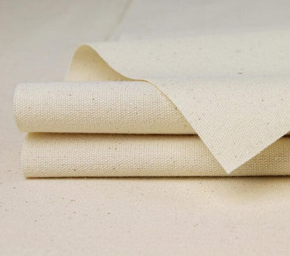 Calico Fabric by The Metre - 100% Cotton Natural - Unbleached Craft Material 155GSM Medium Weight - Canvas for Painting - 150cm 60" Wide