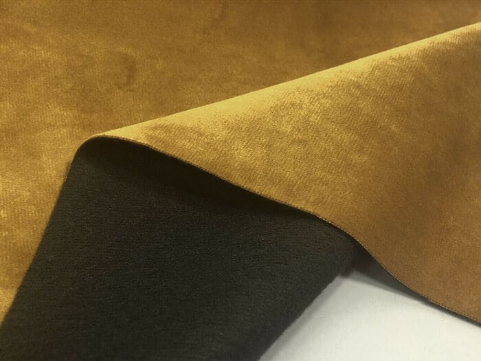 Premium Quality Plush Velvet Fabric Mustard Gold