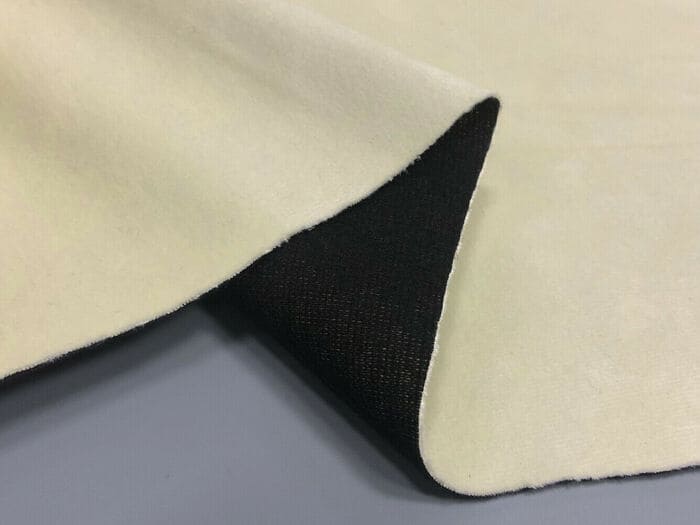 Premium Quality Plush Velvet Fabric Cream