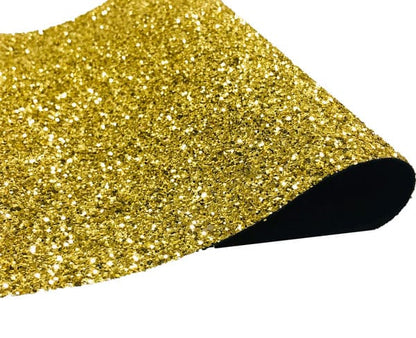 PREMIUM CHUNKY GLITTER FABRIC SPARKLY A4 A5 SHEET VINYL CRAFT BAG WALL DECOR BOW