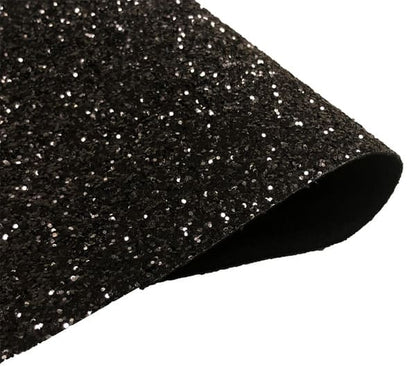 PREMIUM CHUNKY GLITTER FABRIC SPARKLY A4 A5 SHEET VINYL CRAFT BAG WALL DECOR BOW