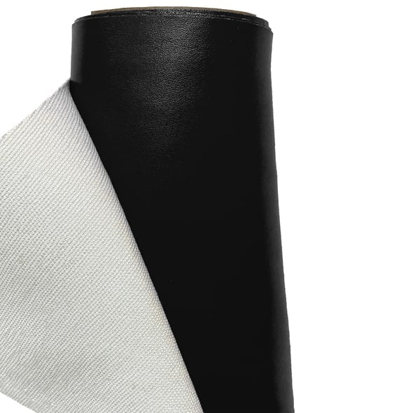 Black Leatherette Fabric by the Metre