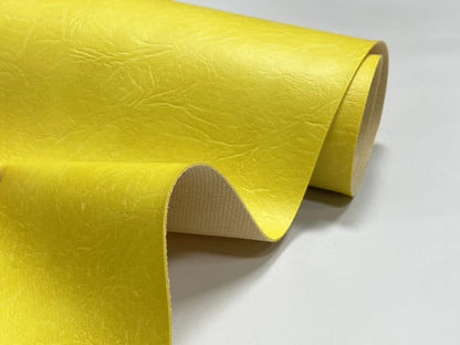 Heavy Duty Faux Leather Fabric Grained Yellow