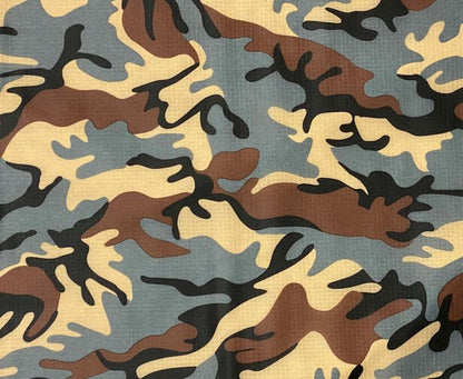 Waterproof Fabric Camo Ripstop Material 4oz Army Camouflage - 150cm Wide