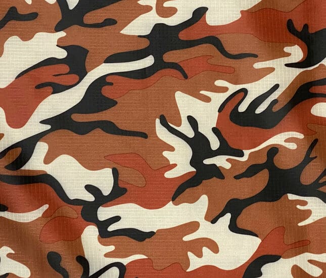 Waterproof Fabric Camo Ripstop Material 4oz Army Camouflage - 150cm Wide