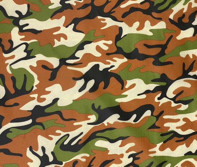 Waterproof Fabric Camo Ripstop Material 4oz Army Camouflage - 150cm Wide