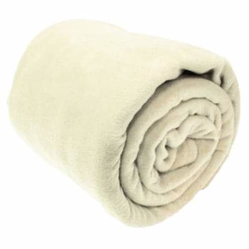 fleece blankets and fleece bed picnic throws colour cream