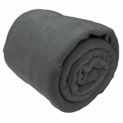 fleece blankets and fleece bed throws colour grey