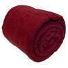 fleece blankets and fleece bed throws colour maroon