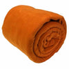 fleece blankets and fleece bed picnic throws colour orange